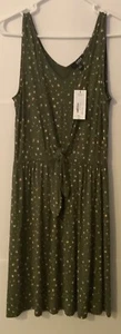 NWT! A.N.A Sleeveless Dress Size: Small Green Floral Free Shipping - Picture 1 of 3
