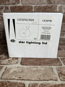 Dar lighting LEXINGTON LEX0750 polished Chrome Wall Light (UNSWITCHED) NO SHADE - Picture 1 of 9