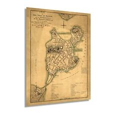 1777 Map of Boston Massachusetts - Old Map Plan of the Town of Boston MA Poster