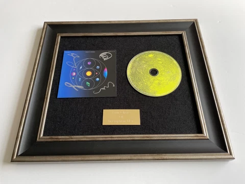 🎶💿⭐️SIGNED/AUTOGRAPHED COLDPLAY -MUSIC OF THE SPHERES FRAMED CD🎶💿⭐️ Cover