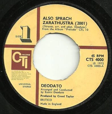 DEODATO - ALSO SPRACH ZARATHUSTRA(2001) CTI 1972 JAZZ-FUNK STRAUSS ORCHESTRATION Foto 1 de 3