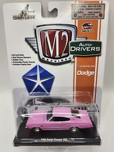 Dodge Charger 383 1966 M2 Machines Auto-Drivers R32 #15-09 en rosa con RR - Imagen 1 de 2