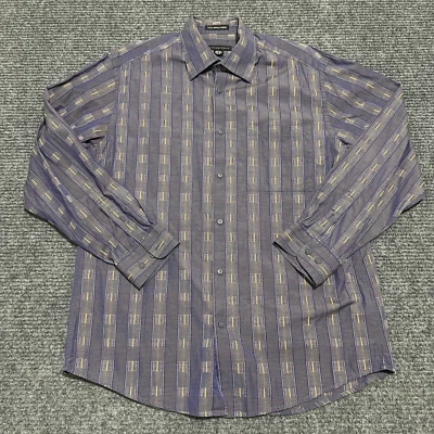 Camisa Jhane Barnes Para Hombre Mediana Púrpura Manga Larga Con Botones Tejida en Japón Foto 1 de 4