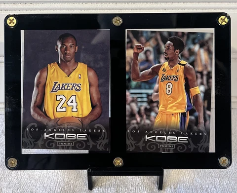 LOS ANGELES LAKERS 2012 Panini KOBE BRYANT 2 CARD PLAQUE (Comes With Stand) Cover