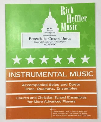 Beneath The Cross of Jesus Bass Clarinet Piano Sheet Music By Rich Heffler Adv - Image 1 of 4