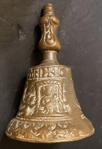 ANTIQUE O MATER DEI MEMENTO MEI O CHRISTIAN CATHOLIC BELL - Picture 1 of 13