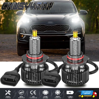 For KIA SPORTAGE 2017-2020 6-Sides LED Headlight Kit 9005 HB3 6000K Bulbs Hi/Low - Image 1 of 4