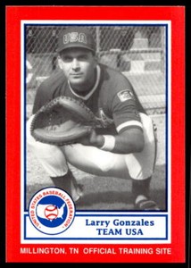 1990 Pan Am Team USA Red BDK 10 Larry Gonzales   USA  Baseball Card