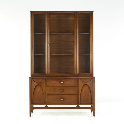 Broyhill Brasilia Mid Century Walnut China Cabinet Cover