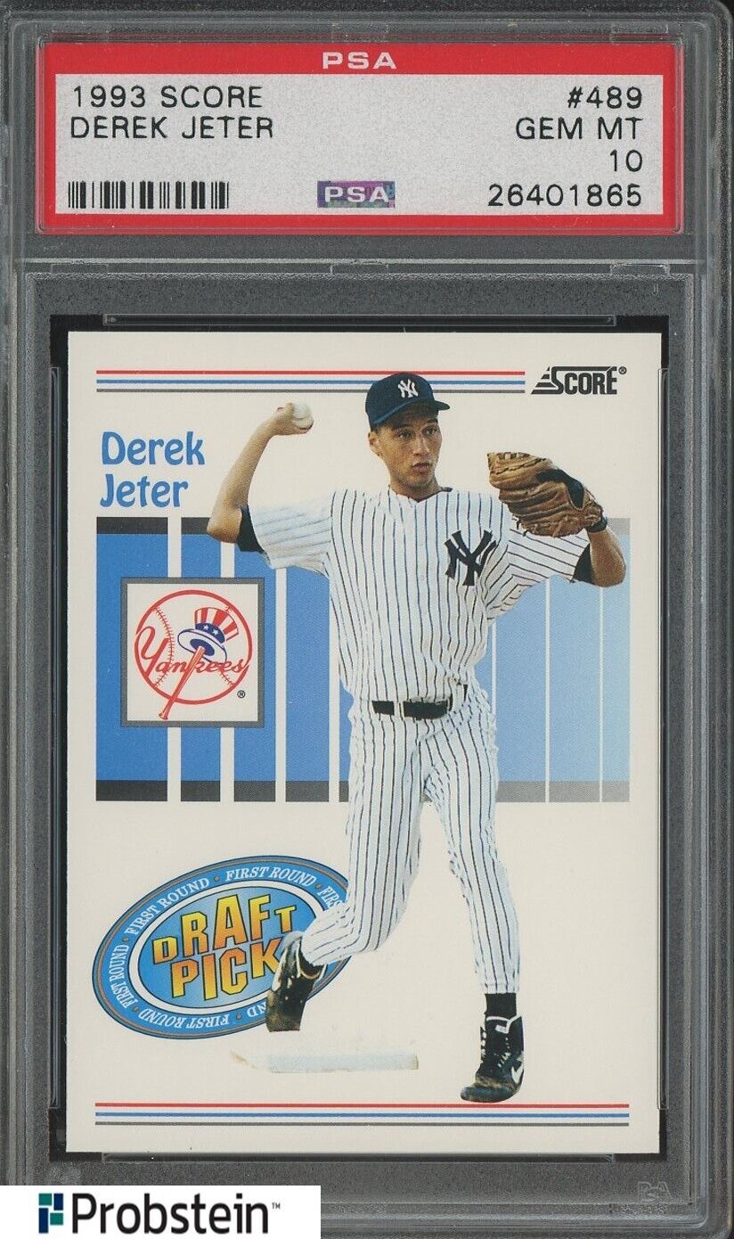 1993 Score #489 Derek Jeter Yankees RC Rookie HOF PSA 10 GEM MINT