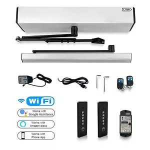 SISTEMA DE PUERTA BATIENTE AUTOMÁTICA WIFI SMART INALÁMBRICO CON INTERRUPTORES PULSADORES - Imagen 1 de 12