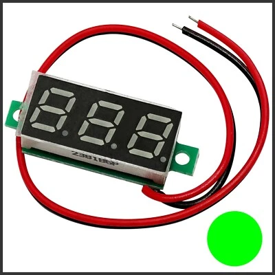 LED Voltmeter -grün- mini Einbau Spannung Digital LED Anzeige 0.28 Zoll | 3V-30V - Bild 1 von 2