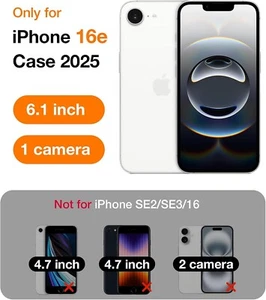 TORRAS Magnetic Slim Fit for iPhone 16e Case 2025, Ultra-Thin 16e Case - Photo 1 sur 10