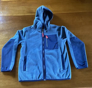 Boys Blue Fleece Hannah Andersson 130 Chest Pocket Zipper Jacket  Size 8 - Picture 1 of 7