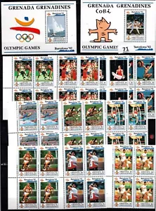 LH 4X + 2 S/S GRENADA 1992 - MNH - OLYMPICS - SOCCER - WEIGHTLIFTING - Picture 1 of 1