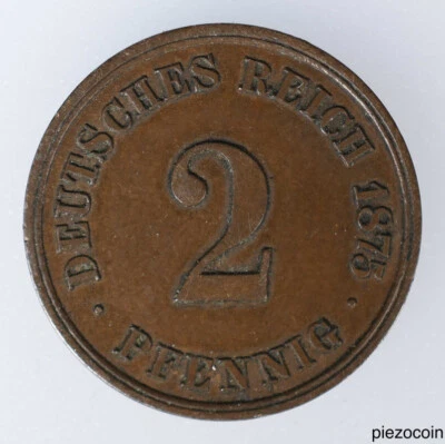 Germany Empire 2 Pfennig 1875A, Coin, Inv#B145 - Image 1 of 2