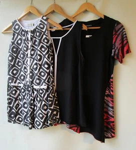 Bulk lot new 3 items size 10 clothing NWT black white tops mixed women - Picture 1 of 4