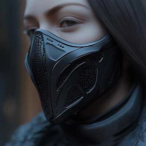 Cyberpunk Mask | Tactical Cosplay Futuristic Warrior Mask | 3D Printed Sci-Fi - Picture 1 of 8
