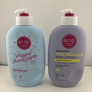 EOS Lotion Whipped Shea Sugar Limited Ed + Vanilla Cashmere *CHIPPED PUMP * 16oz - Picture 1 of 5