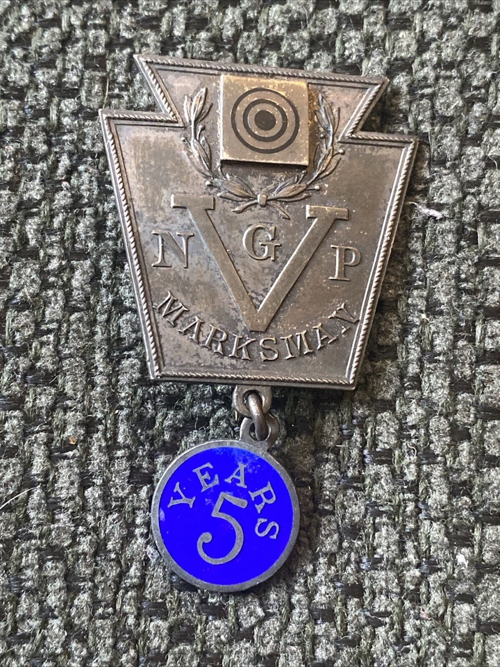 Antigua insignia de tirador de la Guardia Nacional de Pensilvania - 5 años Foto 1 de 3