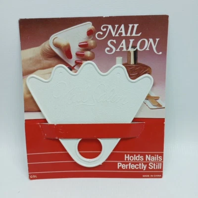 SOPORTE DE SALÓN DE UÑAS VINTAGE, mantiene las uñas quietas, nuevo en exhibición Foto 1 de 2