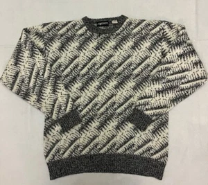 Vintage 90's J.T. Beckett Wool/Acrylic Geometric Crewneck Sweater Sz MED USA! - Picture 1 of 9