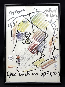 FIRMADO 1999 PETER MAX “RARO” HERMOSA IMPRESIÓN + MARCO NUEVO SPAGIO'S - Imagen 1 de 10