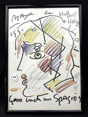 Impresión artística firmada Peter Max 1999 Spagio’s edición limitada con marco nuevo rara Foto 1 de 4