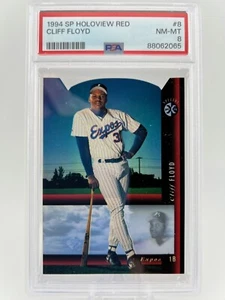 1994 SP Holoview Red Cliff Floyd #8 Die Cut PSA NM-MT 8 Pop 7 - Bild 1 von 2