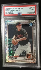 🔥GUNNAR HENDERSON 2020 Bowman Chrome BCP134 Mega Box Refractor Orioles RC PSA 9 - Picture 1 of 2