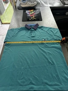 vintage gabicci polo shirt Large Turquoise Blue - Picture 1 of 6