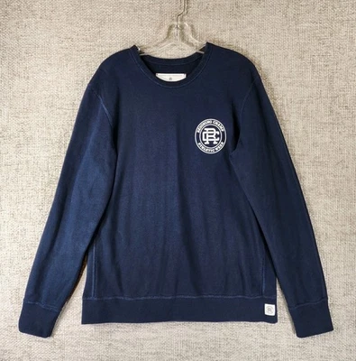 Sudadera Reigning Champ cuello redondo para hombre grande azul marino manga larga algodón Foto 1 de 4