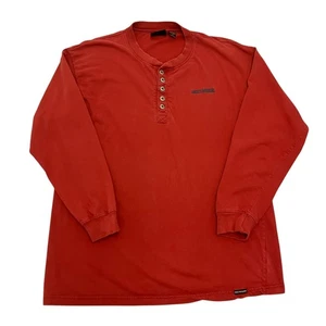 Camiseta Harley Davidson Henley Roja Para Hombre XL Manga Larga 100% Algodón - Imagen 1 de 11