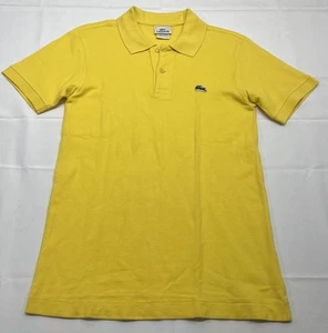Lacoste Youth Boys Kids Yellow Polo Short Sleeve Shirt Logo Size 5 - Picture 1 of 7