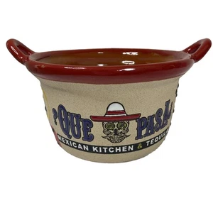 Talavera Pottery Lg Bowl Mexico Skull Stoneware Folk Art Stamped VENEGAS 7”x4” - Picture 1 of 10