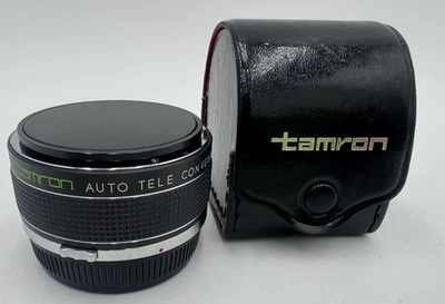 Teleconvertidor TAMRON 2x MC para OLYMPUS OM con tapas/estuche de lentes delanteras y traseras Foto 1 de 4