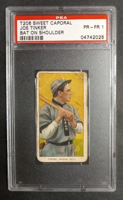 1909-11 T206 - Joe Tinker -  HOF - Sweet Caporal 350-460/30 - PSA 1 PR - Image 1 of 2