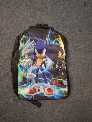 Sonic The Hedgehog Kids Backpack Rucksack Bag Shadow Primary Sports Travel - Image 1 of 3