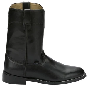 Justin Boots Temple 10 pouces bout rond Roper hommes noir bottes décontractées JB3000 - Photo 1/5
