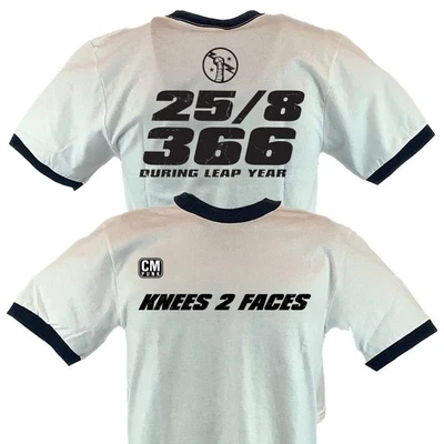 Camiseta CM Punk Knees 2 Caras 25/8/365 Blanco Timbre Hombre Foto 1 de 4