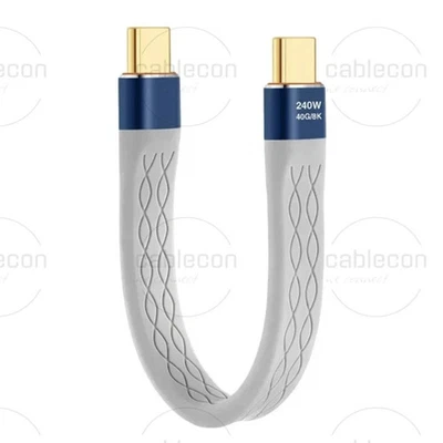 USB4 Kabel USB-C-C Ladekabel kurzes Datenkabel 240W Schnellladekabel 13cm kurz - Bild 1 von 4