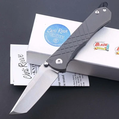 Quality Titanium Handle S35vn Blade Tactical Pocket Knife With Leather Sheath