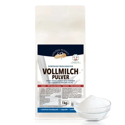 Vollmilchpulver sprühgetrocknet 1 kg Trockenmilch Pulver Milch Backen Eiscreme - Bild 1 von 4