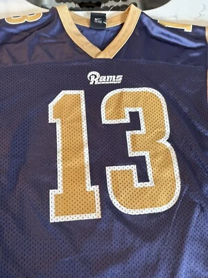 耐克 RAMS NFL 球衣男童青年蓝色华纳 #13 大号 (XL) — 第 1/4 张图片
