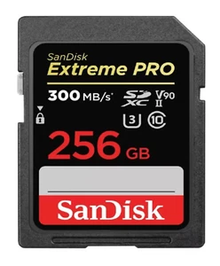SanDisk Extreme Pro 256GB SDXC Class 10 U3 V90 UHS-II 300MB/s SD Memory Card - Picture 1 of 2