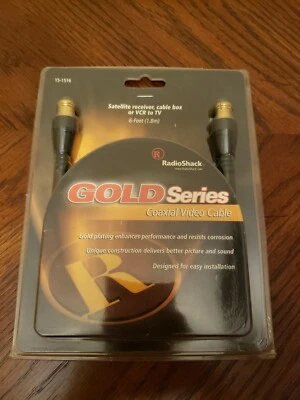 RadioShack Coaxial Cable Gold Series 6 Feet (15-1516) NEW - Image 1 of 3