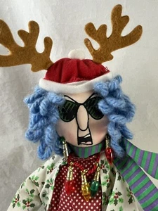 Hallmark Caja de Zapatos Maxine Rag Muñeca Estresada en Estilo de Navidad Decoración - Imagen 1 de 8