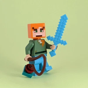 LEGO Minecraft - Angry Alex Minifigur mit Zubehör - Brandneu - Bild 1 von 3