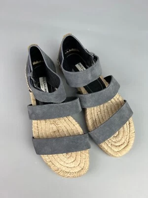 Sandalias Balenciaga Auténticas Para Mujer Gris Gamuza Cuero Talla 37 Foto 1 de 4