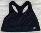 CHAMPION Sports Bra Racerback Athletic Activewear Made in USA Black Small 2935C 